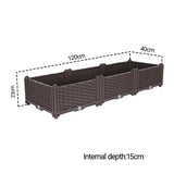 SOGA 2X 120cm Raised Planter Box Vegetable Herb Flower Outdoor Plastic Plants Garden Bed - Cafe Supply