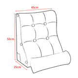 SOGA 2X 45cm Khaki Triangular Wedge Lumbar Pillow Headboard Backrest Sofa Bed Cushion Home Decor - Cafe Supply