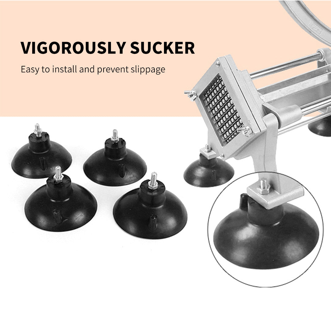 SOGA Stainless Steel Potato Cutter Commercial-Grade French Fry and Fruit/Vegetable Slicer with 3 Blades - Cafe Supply