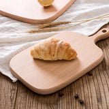 SOGA 26cm Brown Rectangle Wooden Serving Tray Chopping Board Paddle with Handle Home Decor - Cafe Supply