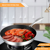 SOGA Stainless Steel Fry Pan 26cm Frying Pan Induction FryPan Non Stick Interior - Cafe Supply