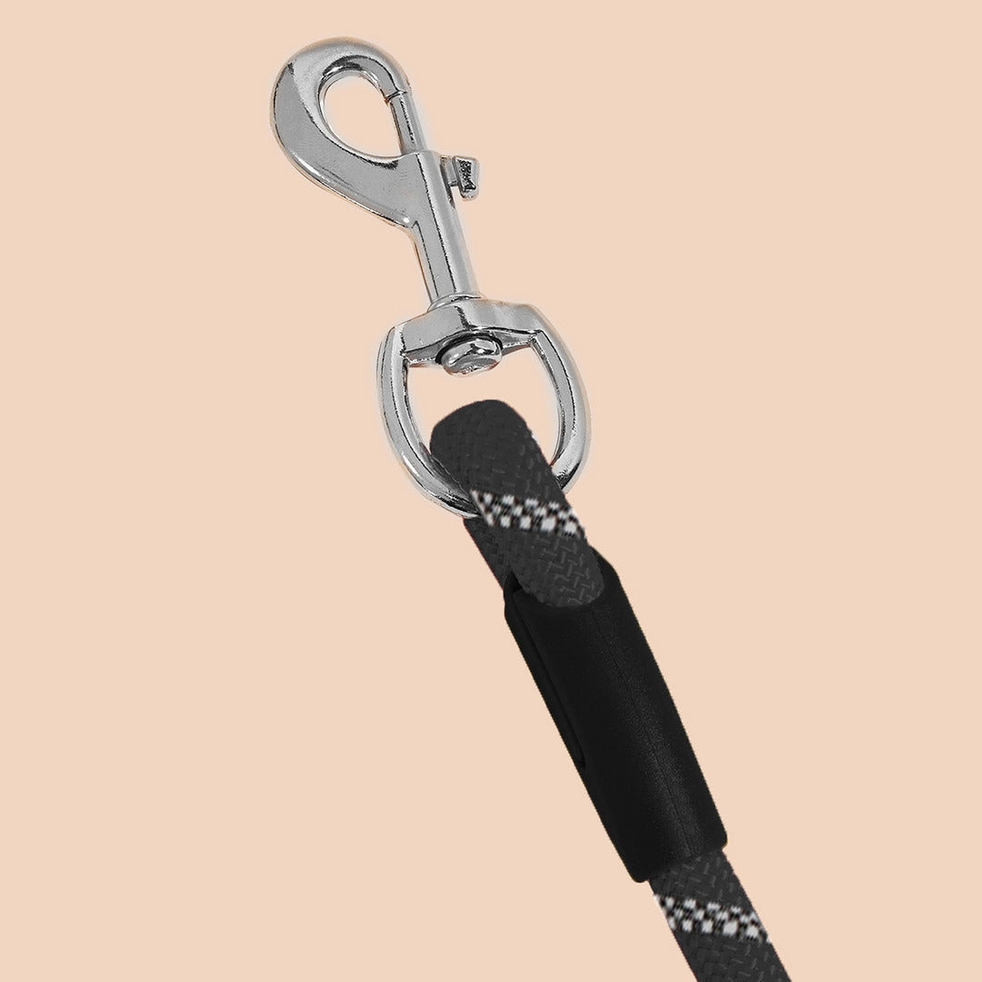 SOGA 2X 220cm Multifunction Hands-Free Rope Pet Cat Dog Puppy Double Ended Leash for Walking Training Tracking Obedience Black - Cafe Supply