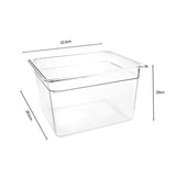 SOGA 200mm Clear Gastronorm GN Pan 1/2 Food Tray Storage Bundle of 6 - Cafe Supply