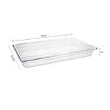 SOGA 65mm Clear Gastronorm GN Pan 1/1 Food Tray Storage Bundle of 4 with Lid - Cafe Supply