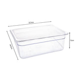 SOGA 150mm Clear Gastronorm GN Pan 1/2 Food Tray Storage Bundle of 2 with Lid - Cafe Supply