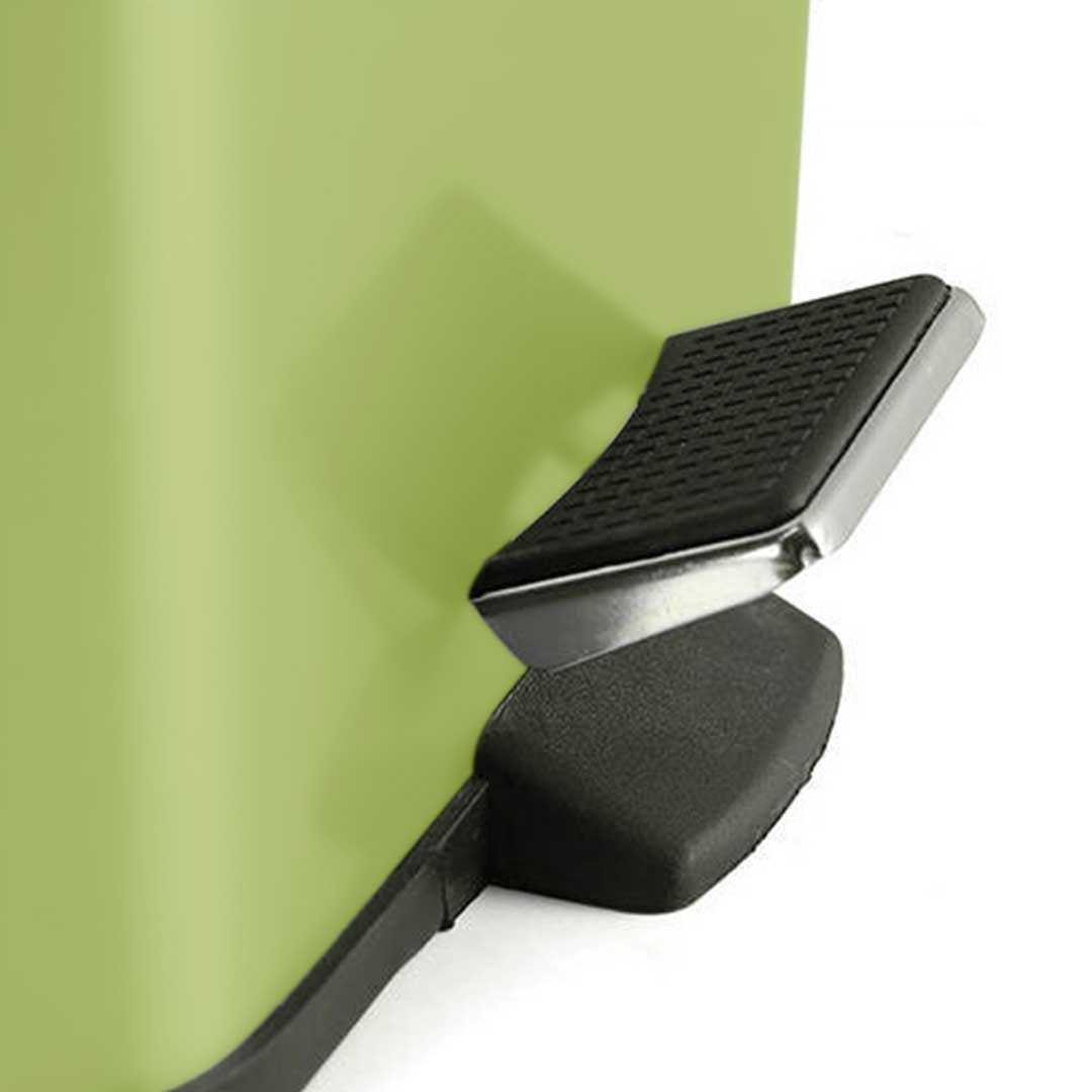 SOGA 2X 12L Foot Pedal Stainless Steel Rubbish Recycling Garbage Waste Trash Bin Square Green - Cafe Supply