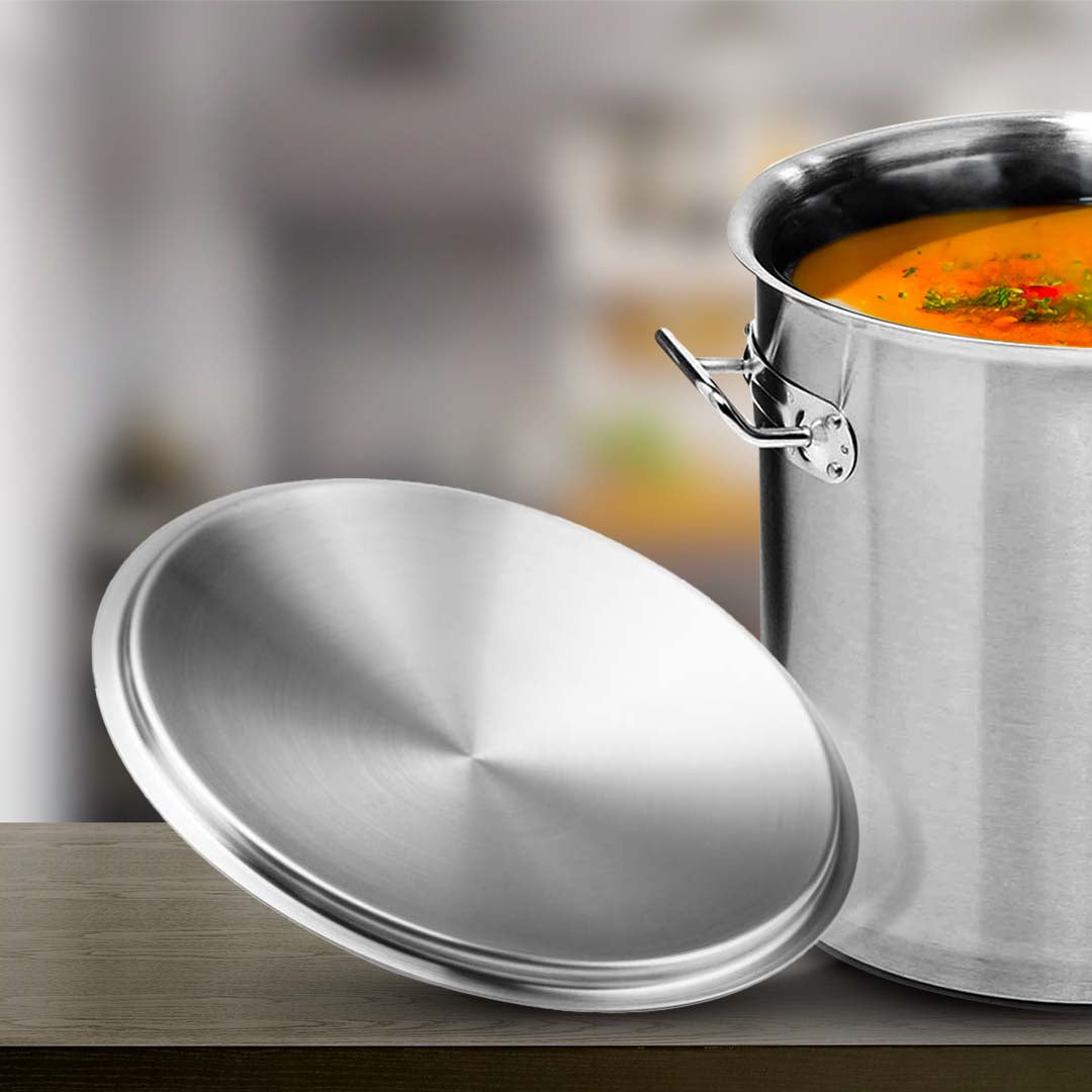SOGA 30cm Top Grade Stockpot Lid Stainless Steel Stock pot Cover - Cafe Supply