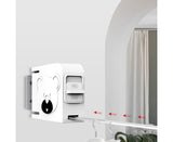 SOGA 160mm Wall-Mounted Clothes Line Dry Rack Retractable Space-Saving Foldable Hanger White - Cafe Supply