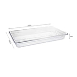 SOGA 65mm Clear Gastronorm GN Pan 1/2 Food Tray Storage Bundle of 2 with Lid - Cafe Supply
