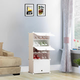 SOGA 5 Tier White Shoe Rack Organizer Sneaker Footwear Storage Stackable Stand Cabinet Portable Wardrobe with Cover - Cafe Supply