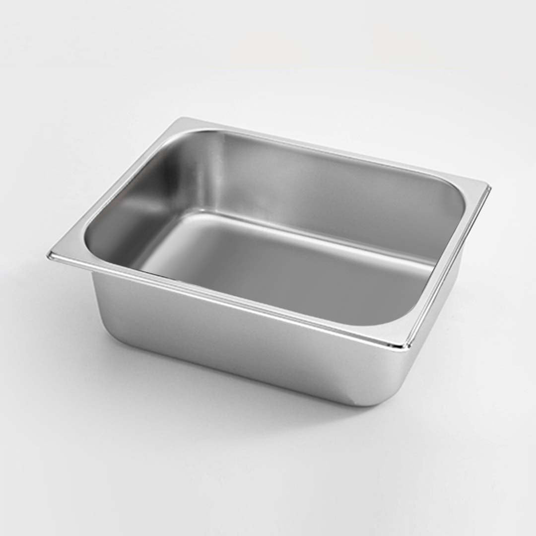 SOGA 2X Gastronorm GN Pan Full Size 1/2 GN Pan 10cm Deep Stainless Steel Tray With Lid - Cafe Supply