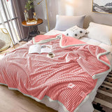 SOGA 2X Throw Blanket Warm Cozy Double Sided Thick Flannel Coverlet Fleece Bed Sofa Comforter Pink - Cafe Supply