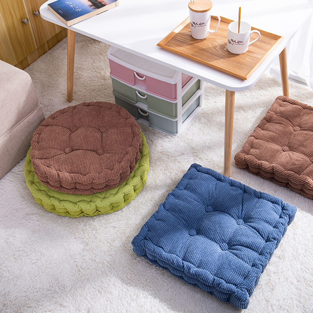 SOGA 2X Blue Square Cushion Soft Leaning Plush Backrest Throw Seat Pillow Home Office Decor - Cafe Supply