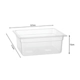 SOGA 150mm Clear Gastronorm GN Pan 1/3 Food Tray Storage Bundle of 2 with Lid - Cafe Supply
