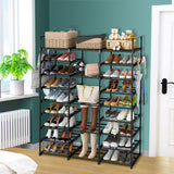SOGA 21-Shelf Tier Shoe Storage Shelf Space-Saving Caddy Rack Organiser with Handle - Cafe Supply