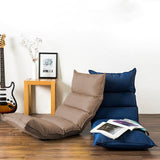 SOGA 2X Foldable Tatami Floor Sofa Bed Meditation Lounge Chair Recliner Lazy Couch Khaki - Cafe Supply