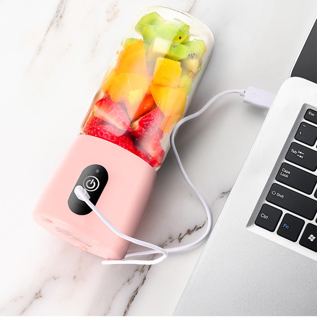 SOGA 2X Portable Mini USB Rechargeable Handheld Juice Extractor Fruit Mixer Juicer Pink - Cafe Supply