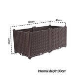 SOGA 2X 80cm Raised Planter Box Vegetable Herb Flower Outdoor Plastic Plants Garden Bed Deepen - Cafe Supply