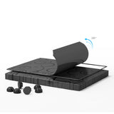 SOGA 6 Cubes Black Portable Wardrobe Divide-Grid Modular Storage Organiser Foldable Closet - Cafe Supply
