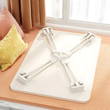 SOGA 2X White Portable Bed Table Adjustable Folding Mini Desk With Cup-Holder Home Decor - Cafe Supply