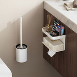 SOGA 27cm Wall-Mounted Toilet Brush with Holder Bathroom Cleaning Scrub White - Cafe Supply