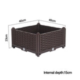 SOGA 2X 40cm Raised Planter Box Vegetable Herb Flower Outdoor Plastic Plants Garden Bed - Cafe Supply