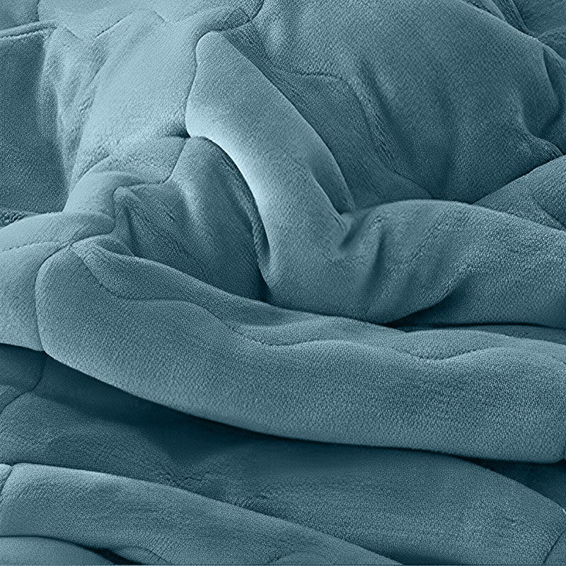 SOGA 2X Lake Blue Throw Blanket Warm Cozy Double Sided Thick Flannel Coverlet Fleece Bed Sofa Comforter - Cafe Supply