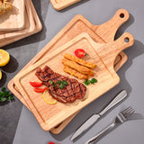 SOGA 2X 30cm Rectangle Premium Wooden Oak Food Serving Tray Charcuterie Board Paddle Home Decor - Cafe Supply