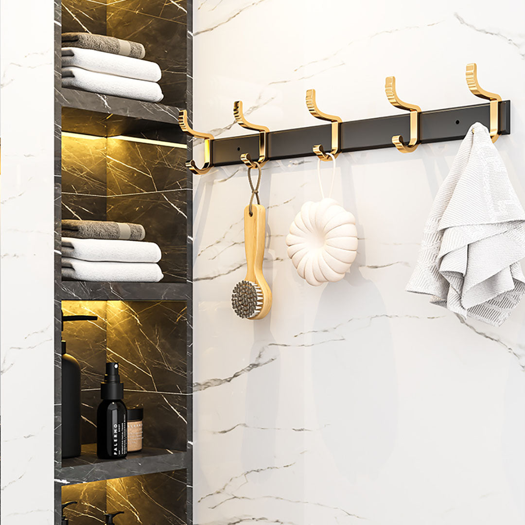 SOGA 41cm Wall Mounted Towel Rack Space-Saving Hanger Organiser with Durable Hooks - Cafe Supply