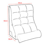 SOGA 2X 60cm Peach Triangular Wedge Lumbar Pillow Headboard Backrest Sofa Bed Cushion Home Decor - Cafe Supply