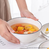 SOGA White Japanese Style Ceramic Dinnerware Crockery Soup Bowl Plate Server Kitchen Home Decor Set of 4 - Cafe Supply