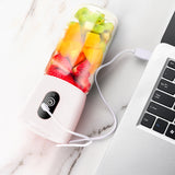 SOGA 2X Portable Mini USB Rechargeable Handheld Juice Extractor Fruit Mixer Juicer White - Cafe Supply
