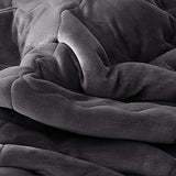 SOGA 2X Dark Grey Throw Blanket Warm Cozy Double Sided Thick Flannel Coverlet Fleece Bed Sofa Comforter - Cafe Supply