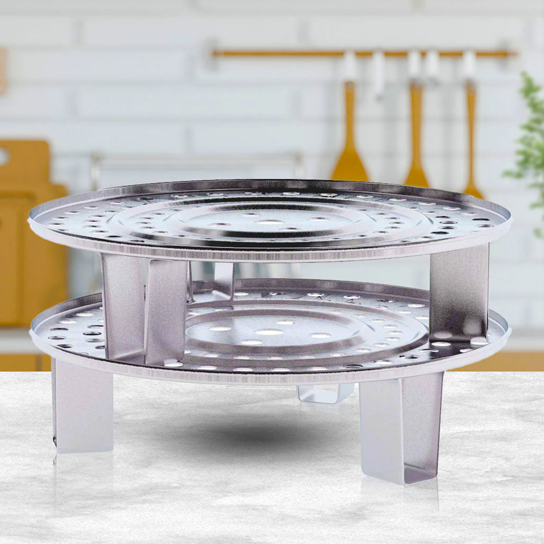 SOGA 33L Stainless Steel Stock Pot with One Steamer Rack Insert Stockpot Tray - Cafe Supply