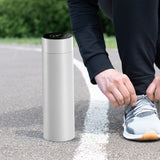 SOGA 2X 500ML Stainless Steel Smart LCD Thermometer Display Bottle Vacuum Flask Thermos White - Cafe Supply