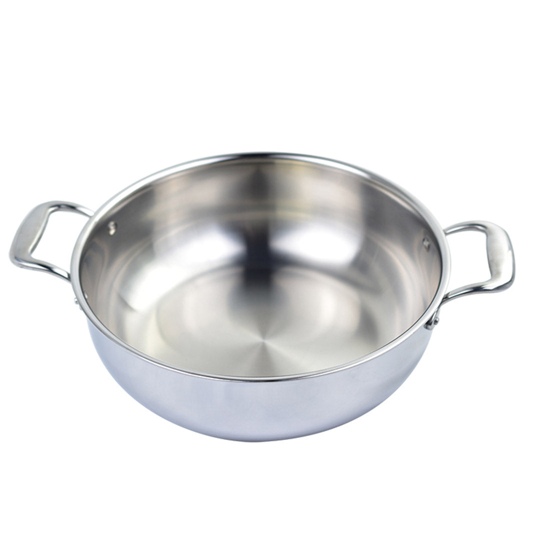 SOGA 3 Tier 26cm Heavy Duty Stainless Steel Food Steamer Vegetable Pot Stackable Pan Insert with Glass Lid - Cafe Supply