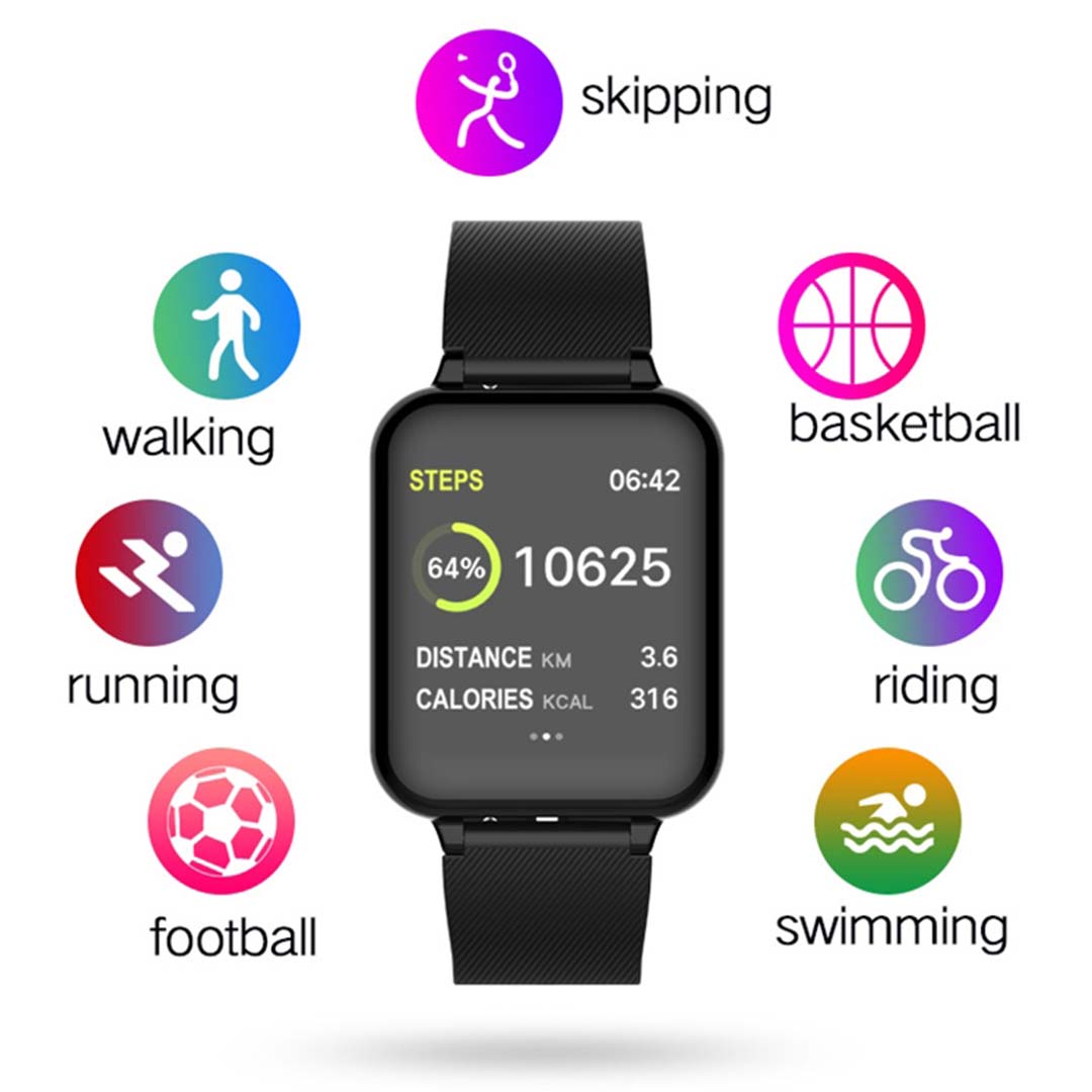 SOGA 2X Waterproof Fitness Smart Wrist Watch Heart Rate Monitor Tracker White - Cafe Supply