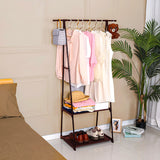 SOGA 2X 2-in-1 Organiser Clothes Shoe Rack Space-Saving Triangular Storage with Wheels Black - Cafe Supply