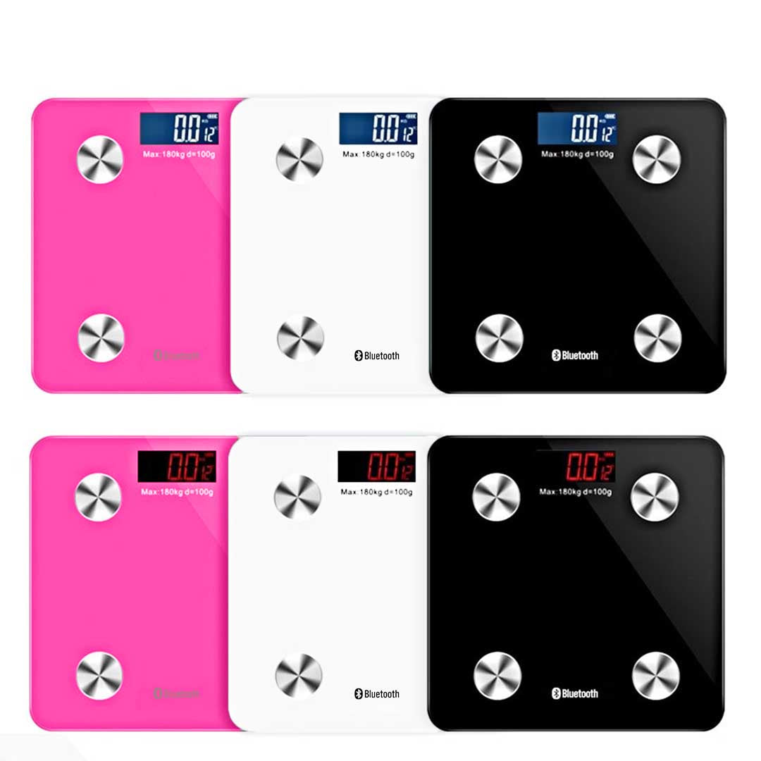 SOGA 2X Wireless Bluetooth Digital Body Fat Scale Bathroom Health Analyser Weight Pink - Cafe Supply