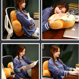 SOGA 2X 48cm Smiley Face Toast Bread Cushion Stuffed Car Seat Plush Cartoon Back Support Pillow Home Decor - Cafe Supply