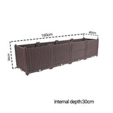 SOGA 2X 160cm Raised Planter Box Vegetable Herb Flower Outdoor Plastic Plants Garden Bed Deepen - Cafe Supply