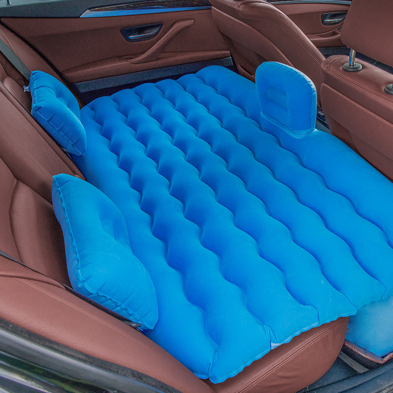 SOGA 2X Blue Ripple Inflatable Car Mattress Portable Camping Air Bed Travel Sleeping Kit Essentials - Cafe Supply