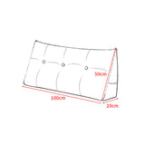SOGA 2X 100cm Dark Grey Triangular Wedge Bed Pillow Headboard Backrest Bedside Tatami Cushion Home Decor - Cafe Supply