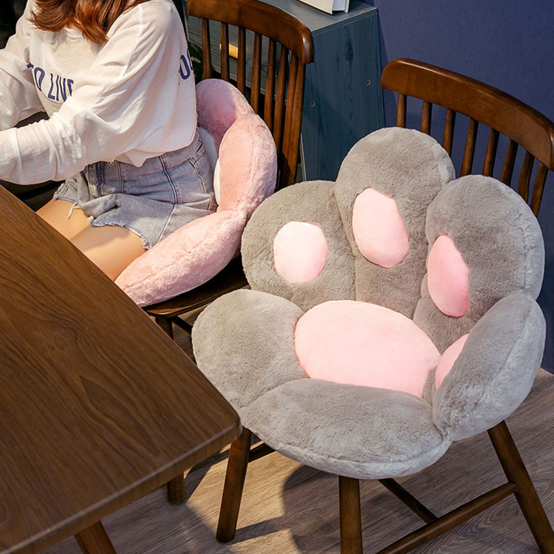 SOGA 2X 70cm  Pink Paw Shape Cushion Warm Lazy Sofa Decorative Pillow Backseat Plush Mat Home Decor - Cafe Supply