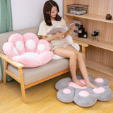 SOGA 2X 70cm Grey Paw Shape Cushion Warm Lazy Sofa Decorative Pillow Backseat Plush Mat Home Decor - Cafe Supply