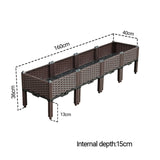 SOGA 160cm Raised Planter Box Vegetable Herb Flower Outdoor Plastic Plants Garden Bed with Legs - Cafe Supply