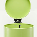 SOGA Foot Pedal Stainless Steel Rubbish Recycling Garbage Waste Trash Bin Round 12L Green - Cafe Supply