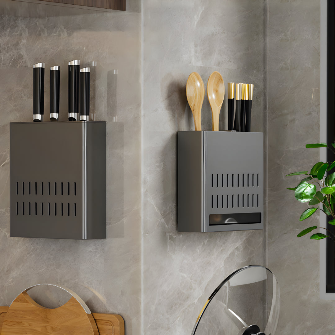 SOGA 2X  Wall Mounted Kitchen Knife Storage Rack Space-Saving Organiser - Cafe Supply
