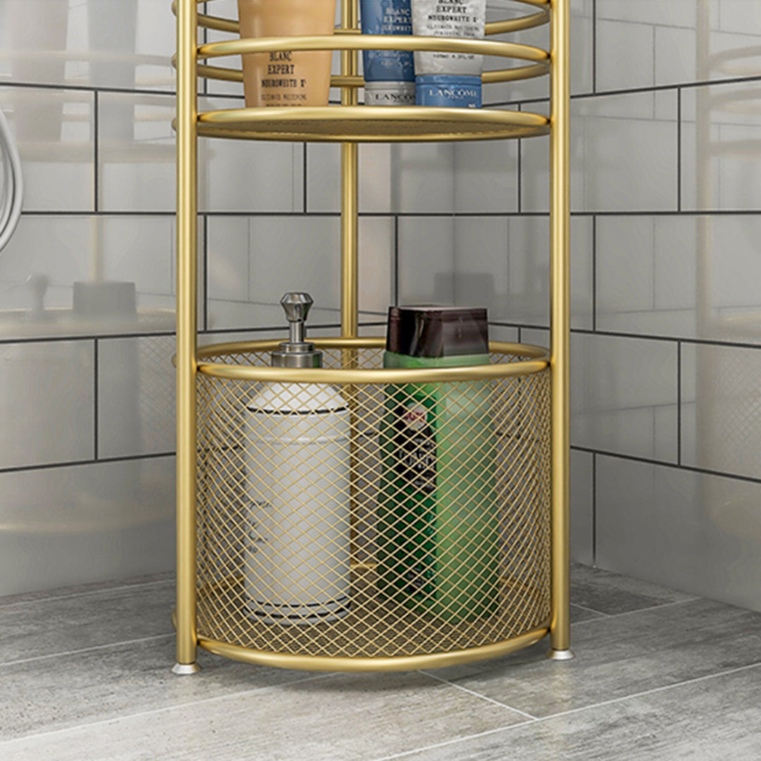 SOGA 3 Tier Bathroom Freestanding Storage Shelf Multifunctional Display Rack Organiser with Basket - Cafe Supply