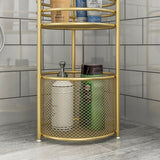 SOGA 3 Tier Bathroom Freestanding Storage Shelf Multifunctional Display Rack Organiser with Basket - Cafe Supply